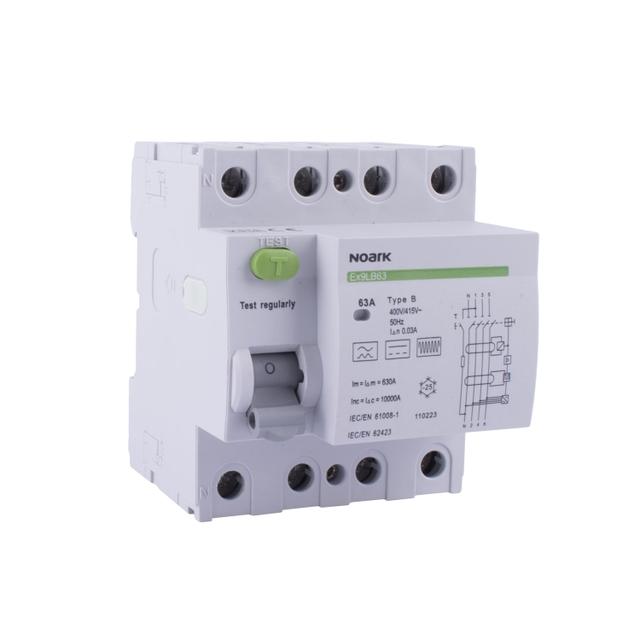 Ex9LB63 3P+N 40A 100mA Wył. różn., Icn=10kA, 3P+N, In=40A, I?n=100mA, typ B