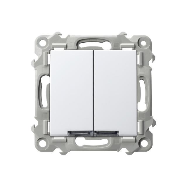 SZAFIR Łącznik dwugrupowy świecznikowy z podświetleniem białym - kolor biały