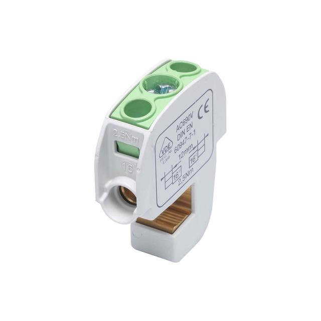 SBB 16 Zacisk izolowany szynowy 86105 SIMBLOCK zielony