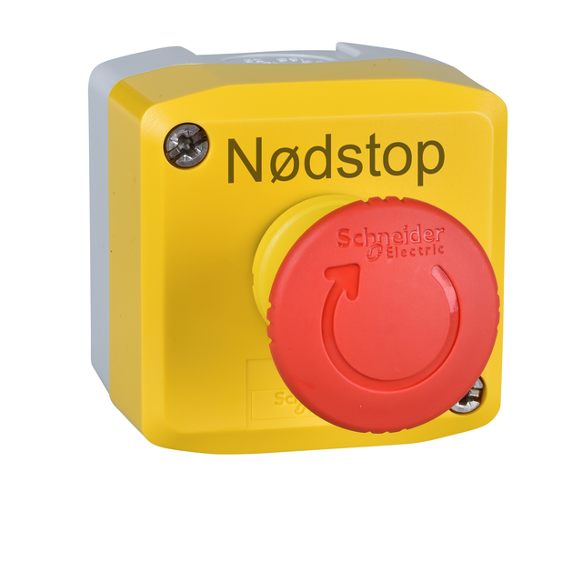 Harmony XALK Stacja sterująca z czerwonym przyciskiem grzybkowym O40 żółta 1NO+2NC obrót XALK178GTH2