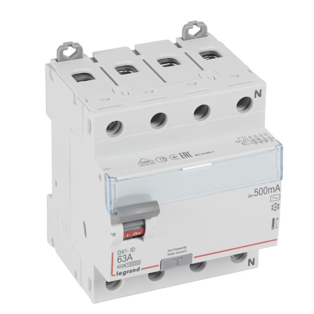 Wyłącznik Różnicowoprądowy P 304 4P 63A 500Ma Typ AC DX3 411734 LEGRAND