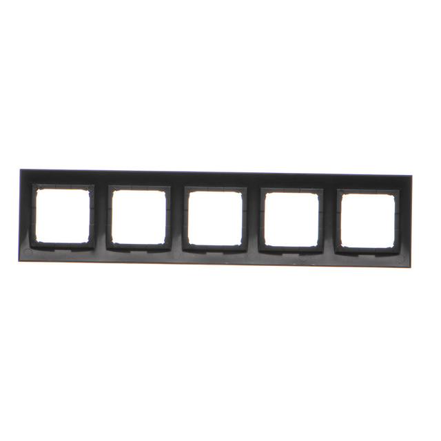 Simon 54 Premium Ramka 5-krotna PREMIUM IP20 / IP44 czarny DR5/49 KONTAKT