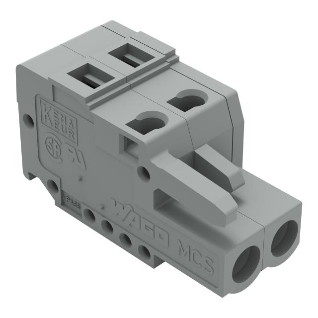 Gniazdo MCS‑MIDI Classic 2‑biegunowe szare raster 5mm 231‑102/026‑000 /100szt./ WAGO