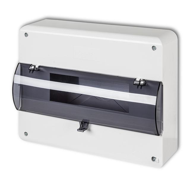 Rozdzielnica niskonapięciowa 12 modułowa z zerem i klapką biała