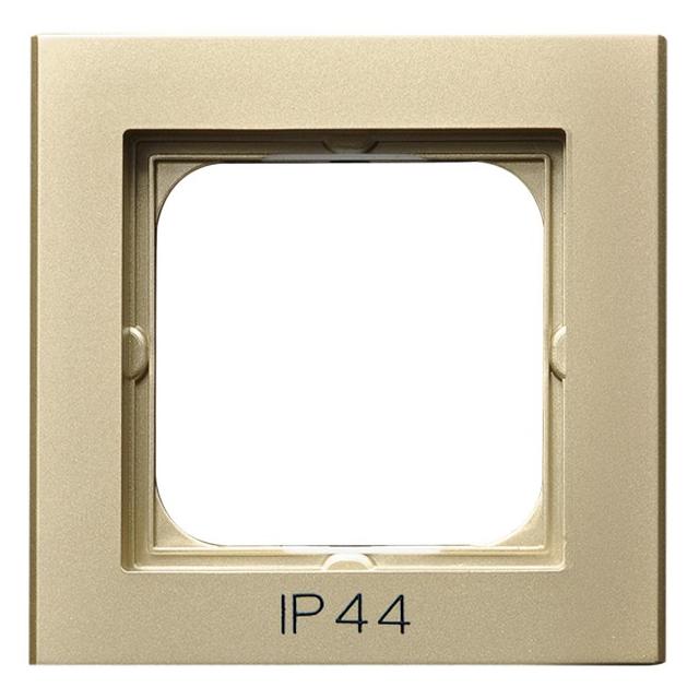 SONATA Ramka pojedyncza do łączników IP-44 - kolor szampański złoty
