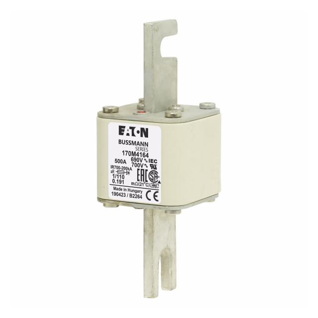 500A 690V 1/110 aR INDICATOR FUSE Wkładka szybka 500A AC 690V DIN 1 53x66x138 mm aR DIN, 170M4164 EA