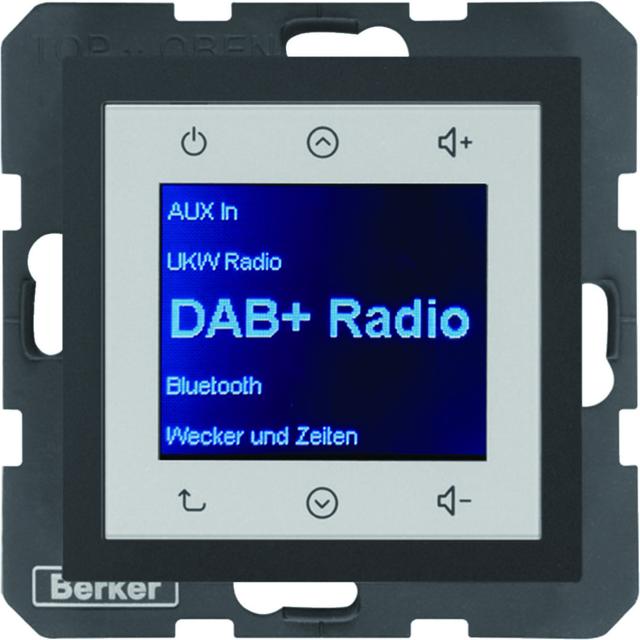 Berker B.Kwadrat/B.3/B.7 B.x Radio Touch podtynkowe DAB+ antracyt mat 29841606 HAGER