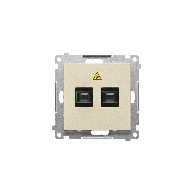 Simon 55 Gniazdo światłowodowe / optyczne podwójne SC/APC Szampański mat