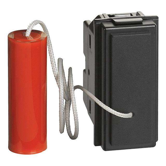 LIVING NOW - PRZYCISK Z CIĘGNEM NO/NC - 1 MODUŁ - CZERŃ, Bticino