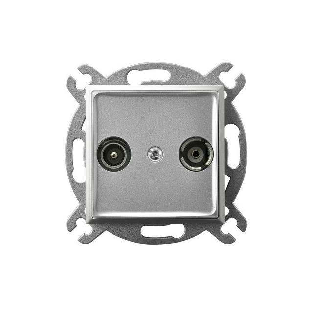 ARIA Gniazdo RTV zakończeniowe 10-dB - kolor srebro