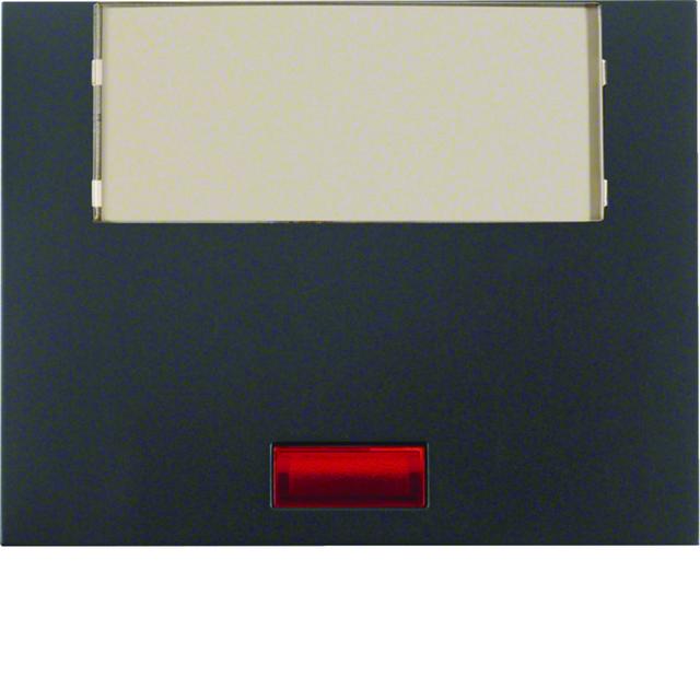 BERKER K.1 Klawisz z soczewką i dużym polem opisowym antracyt mat lakierowana 14967006 HAGER