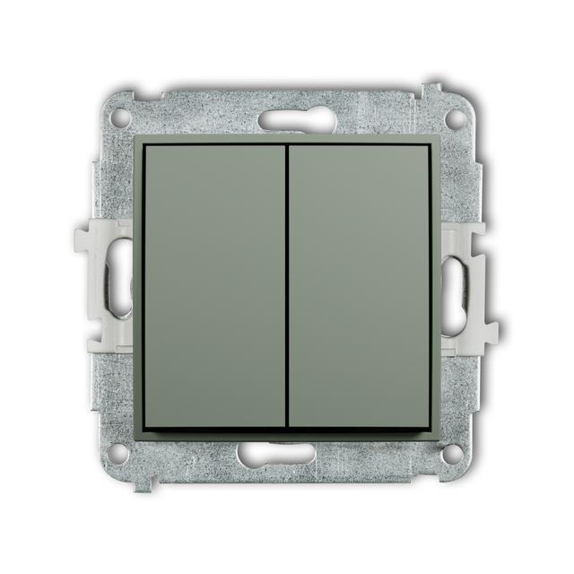 MINI Mechanizm łącznika zwiernego żaluzjowego (dwa klawisze bez piktogramów) szałwiowy