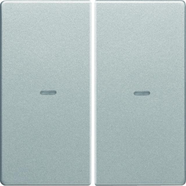 BERKER KNX e/s Q.x Klawisze z soczewką do modułu przycisku podwójnego aluminium aksamit lakierowana. 80960321 HAGER