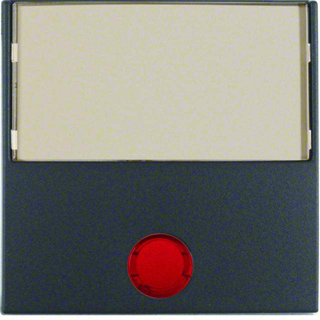 BERKER B.Kwadrat/B.3/B.7 Klawisz z 5 soczewkami i dużum polem opis do łącznika 1-klawiszowego antrac