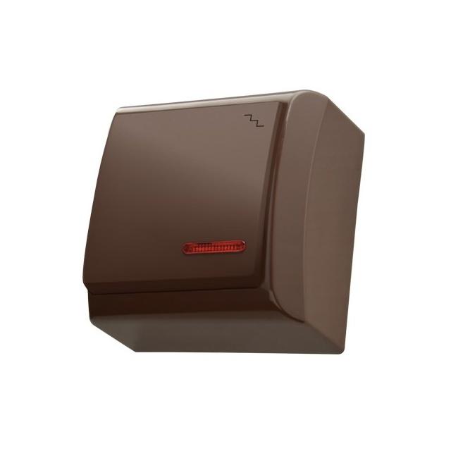 BIS Łącznik schodowy z podświetleniem pomarańczowym - kolor brązowy