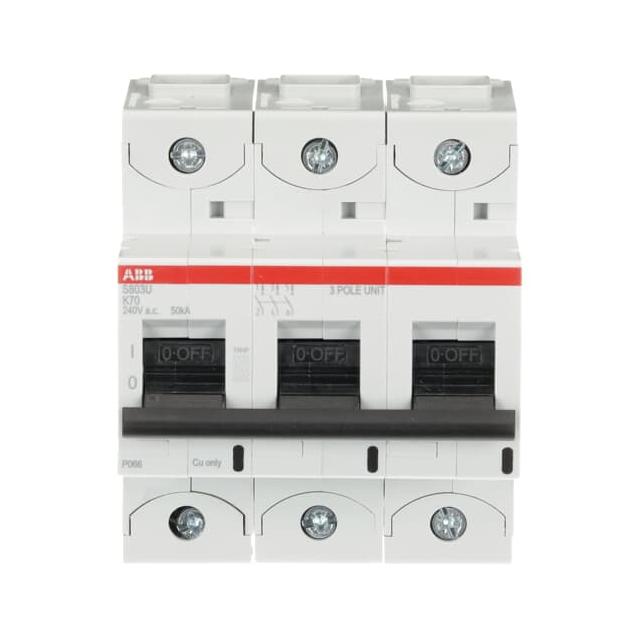 S803U-K70 Wyłącznik nadprądowy 50kA 3P K70A 2CCS863017R0707 ABB