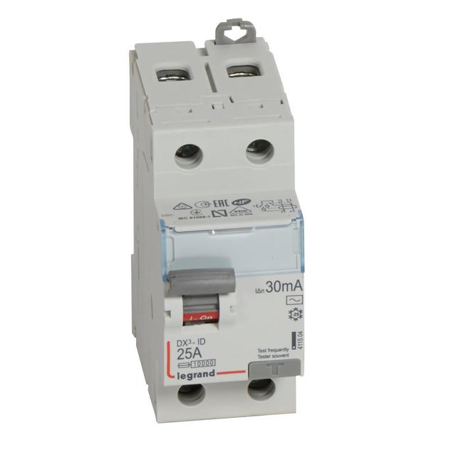 Wyłącznik Różnicowoprądowy P 302 2P 25A 30Ma Typ AC DX3 411504 LEGRAND
