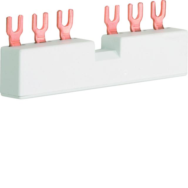 Szyna fazowa widełkowa 3P do 2 wyłączników silnikowych MM5xxN 10 mm2 KD302M HAGER