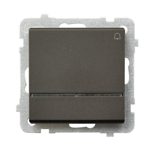 SONATA Łącznik zwierny  dzwonek  z podświetleniem niebieskim - kolor czekoladowy metalik