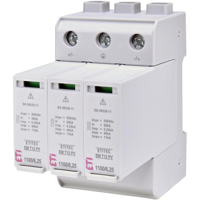 Ogranicznik przepięć T1 T2 (B C) - do systemów PV TEC EM T12 PV 1100/6,25 Y 002440580 ETI