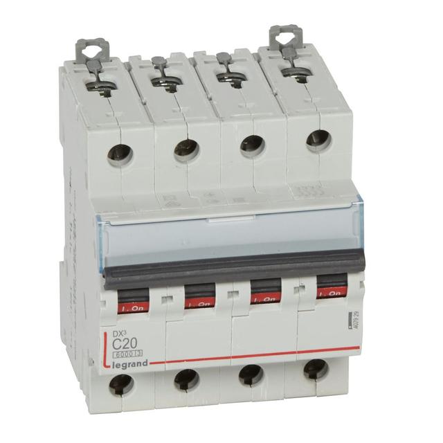 Wyłącznik Nadprądowy S 304 4P C20A 6kA DX3 407929 LEGRAND