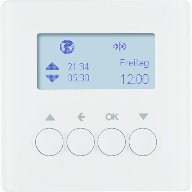 BERKER Q.x KNX RF quicklink Łącznik żaluzjowy do sterowników żaluzjowych i mechanizmów zasilających biały aksamit 85745129 HAGER