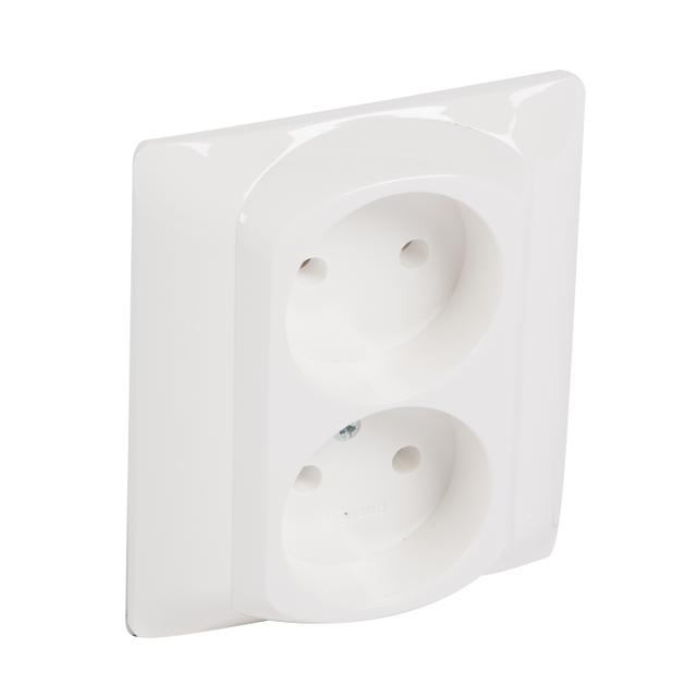 SISTENA LIFE PLAKIETKA ARCTIC DO GNIAZDA PODWÓJNEGO 2X2P, Legrand