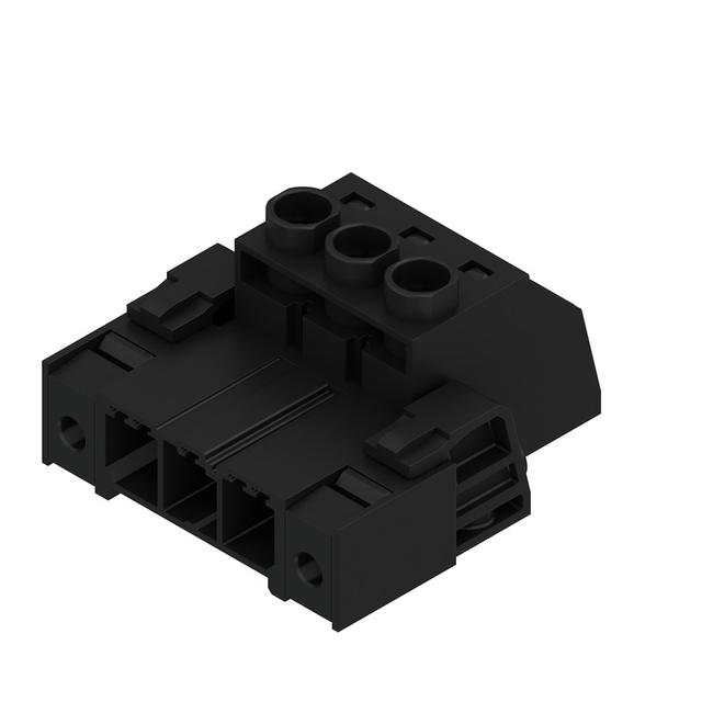 SVZ 7.62HP/03/180F SN BK BX Wtyk PCB (złącze wiązki), 7.62 mm, Liczba biegunów: 3, Przyłącze z jarzmem /100szt./ 1931760000 WEIDMÜLLER