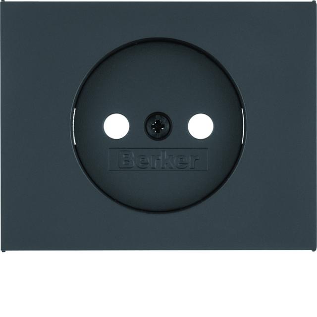 BERKER K.1 Płytka czołowa do gniazda bez uziemienia antracyt mat lakierowana 3967157006 HAGER