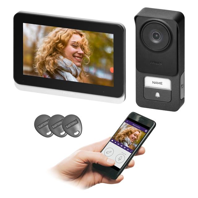 Philips WelcomeEye Connect 3, zestaw wideodomofonowy, bezsłuchawkowy, monitor dotykowy 7'' LCD, Wi-Fi 531046P ORNO