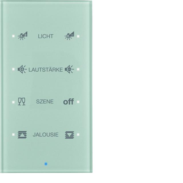 BERKER KNX TS Sensor dotykowy poczwórny konfigurowalny szkło aluminium 75144134 HAGER