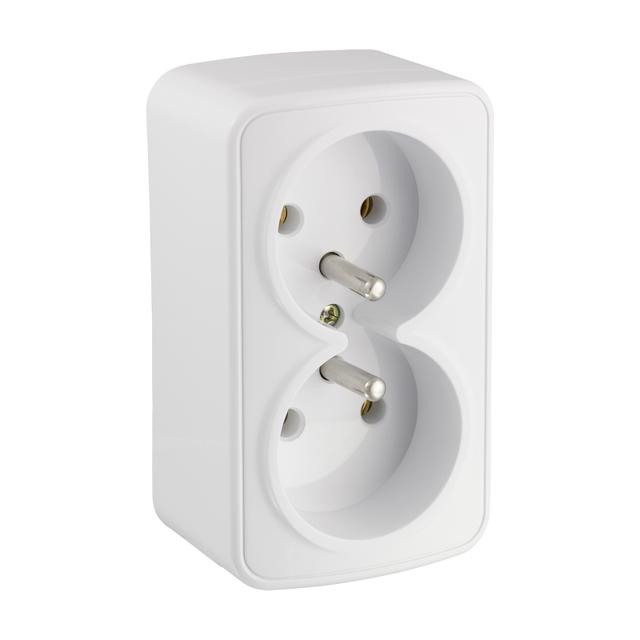 GNBD250 Gniazdo n/t pojedyncze białe 2x2P+Z 250V 16A 51.802 OPATÓWEK