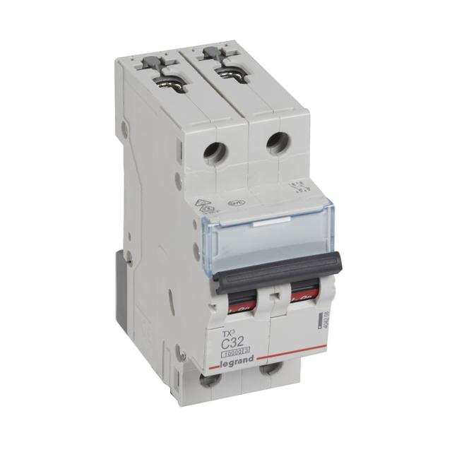 WYŁĄCZNIK NADPRĄDOWY S 312 2P C 32A 10000A SERII TX3, Legrand