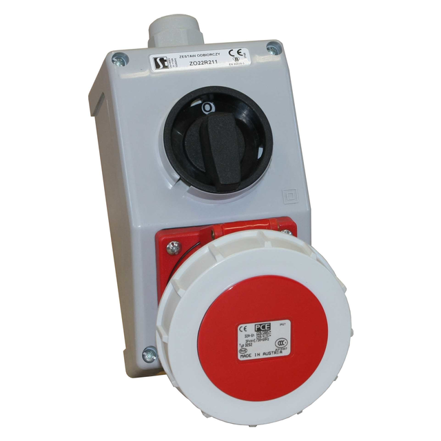 ZESTAW INSTALACYJNY IP65/IP67 L-O-P,16 A,3P+PE,DŁAWNICA M25