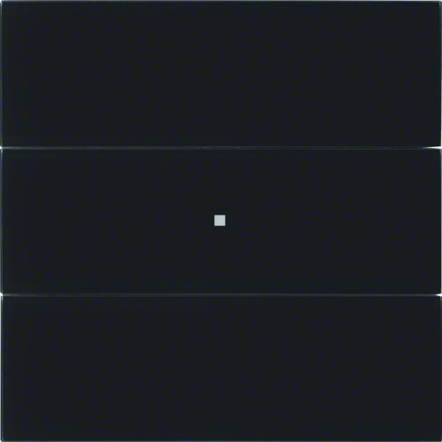 BERKER B.IQ Przycisk potrójny standard szkło czarne 75163092 HAGER