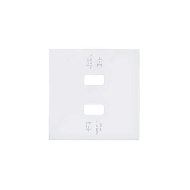 Simon 100 Pokrywa 2x1 ładowarki USB dla ref. 10000380-039 biały mat