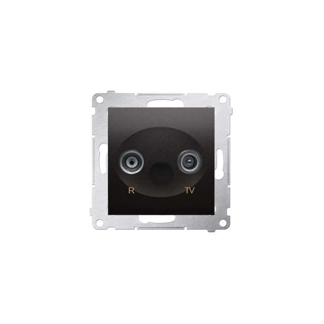 SIMON 54 WMDA-01100z-048 Gniazdo antenowe R-TV zakończeniowe do gniazd przelotowych (moduł); antracy