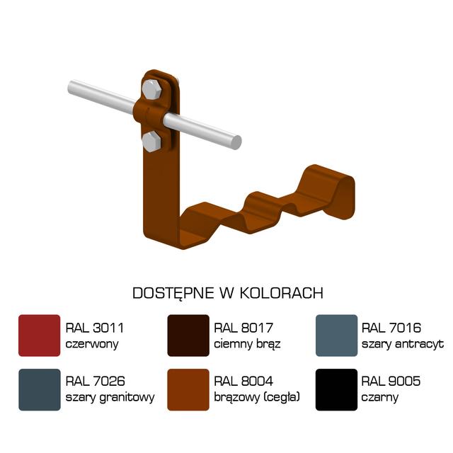 Uchwyt dach.prof. WZÓR 8  Z-śruba, H=10 cm /LA/