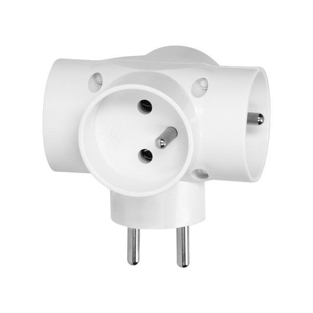 Rozgałęźnik 4x2P+Z, z zabezpieczeniem przeciwprzepięciowym