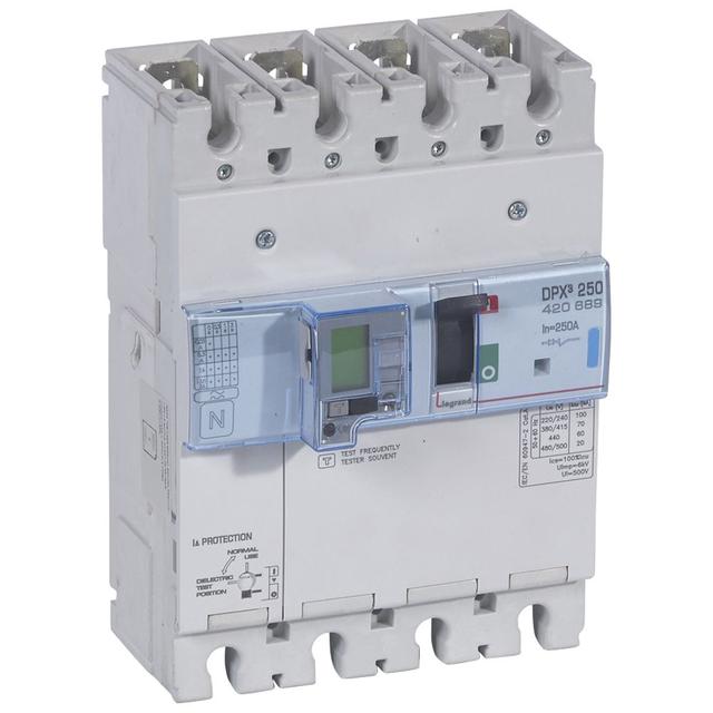 Wyłącznik DPX3 250 El+P Z Zab. R-Pr. 4P 250A 70Ka 420689 LEGRAND