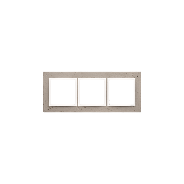 Simon 54 Nature Ramka 3-krotna Nature-Beton AL BETONE IP20/IP44* (*IP44-należy zastosować zestaw uszczelek DUN3) DRN3/91 KONTAKT
