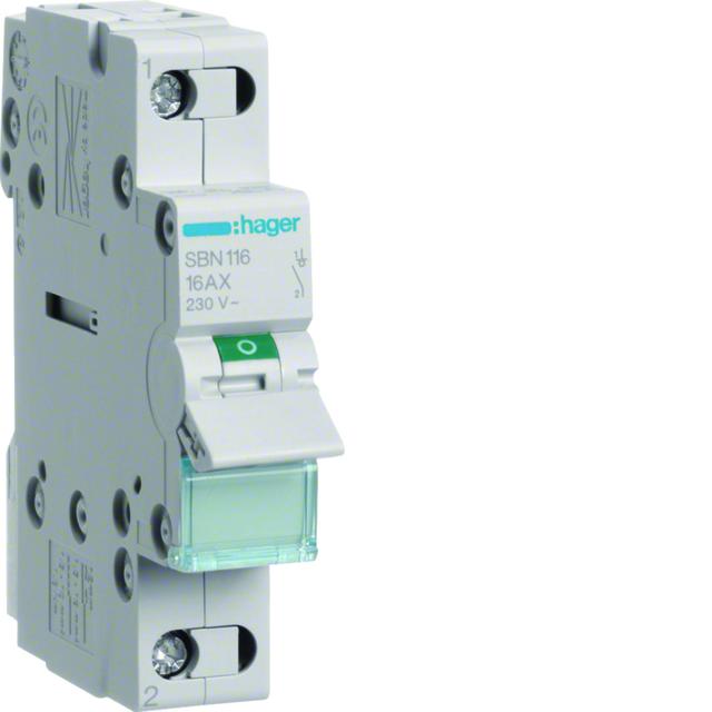 Modułowy rozłącznik izolacyjny 1P 16A 230VAC SBN116 HAGER