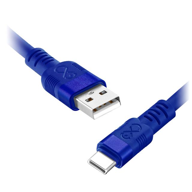 Kabel USB-A - USB-C eXc WHIPPY Pro, 2M (60W, szybkie ładowanie), kolor mix pastelowy* (*wysyłany los