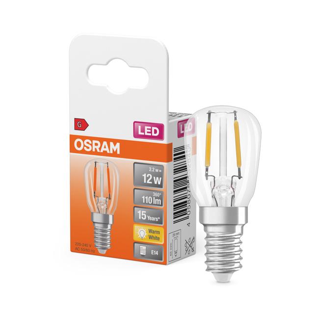 LED T26 10 CL 2,2W 827 230V FIL E14 LEDVANCE