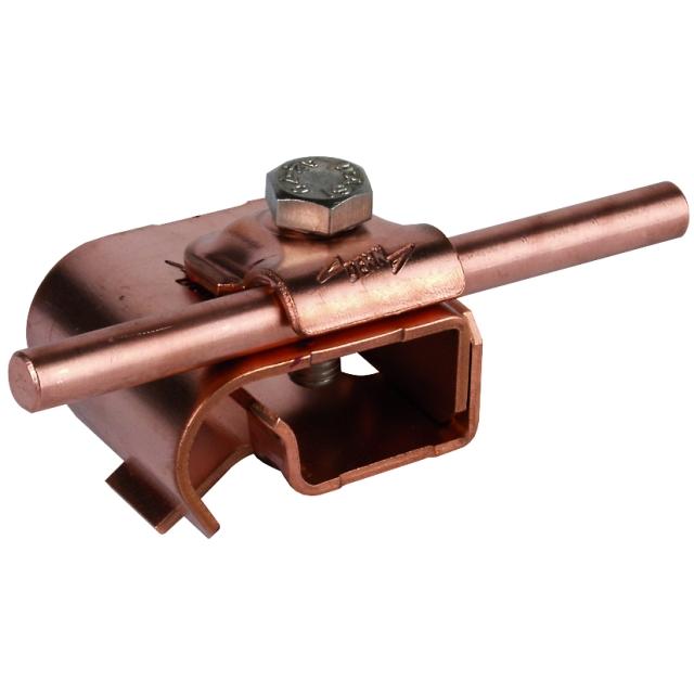 Zacisk do rynny, do zawiniętych brzegów 16-22 mm, Cu