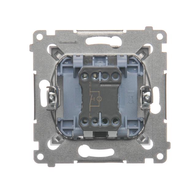 Simon 54 Przycisk „światło” z podświetleniem LED 16A z. śrub. srebrny mat