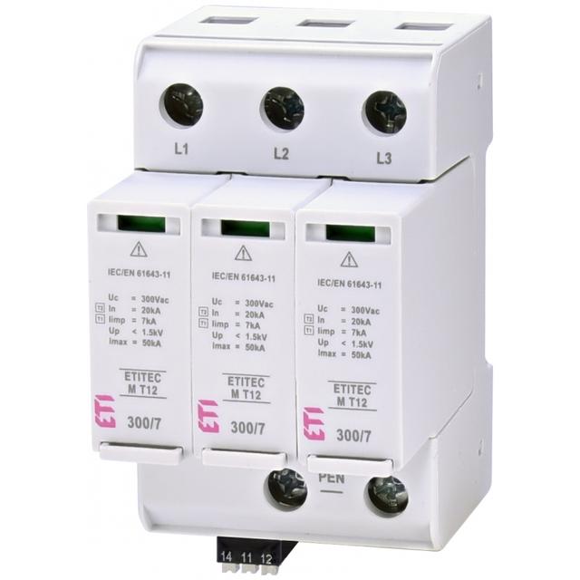 Ogranicznik przepięć T1+T2 (B+C) TEC M T12 300/7 3+0 RC 002440505 ETI