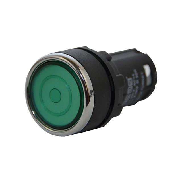 Przycisk monoblok, stabilny, kryty, zielony, 1NO+1NC