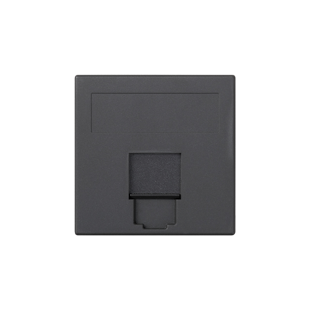 Simon Connect Płytka S500 1x RJ z osłoną uniwersalna szary grafit 50000085-038 KONTAKT