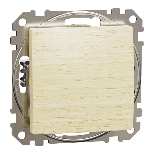 Sedna Design & Elements, przycisk 1-biegunowy, brzoza